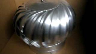 Spinning Wind Driven Turbine Vent made with Heavy Metal from Luxury Metals [upl. by Bautram704]