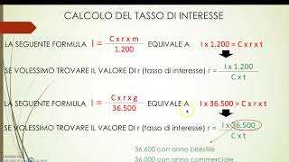 LE FORMULE INVERSE DELLINTERESSE IL TASSO DI INTERESSE [upl. by Emmi]