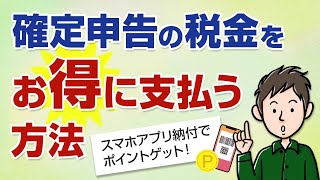 国税スマホアプリ納付でポイントゲット！確定申告の税金のお得な支払い方 [upl. by Acimehs]