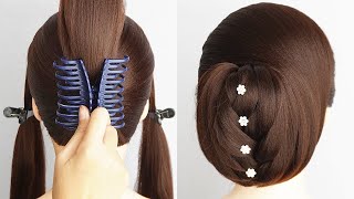 Luxurious And Elegant Hairstyle For Ladies  Easy Prom Hairstyle With Claw Clip [upl. by Earaj582]