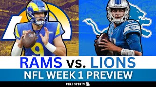 Lions vs Rams Preview Prediction Keys To The Game Jahamyr Gibbs Jared Goff  NFL Week 1 [upl. by Acinhoj58]