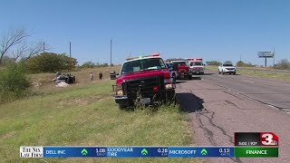 Rollover wreck on 287 sends two to the hospital [upl. by Coniah]