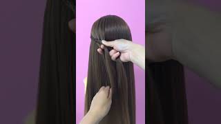 Hair Style Girls Simple Easy Hair amp Long Hair🔥❤️ shorts hairstyle shortsvideo fashion [upl. by Alegnad]