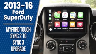 20132016 Ford F250 F350 SuperDuty MyFord Touch Sync 2 to Sync 3 Upgrade  Easy Plug amp Play Install [upl. by Ateinotna]