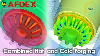 Combined Hot and Cold Forging Simulation for Bevel Gear with Die Structural Analysis  AFDEX [upl. by Shane6]