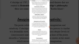 Kubla khan poem Themes [upl. by Llecrad179]