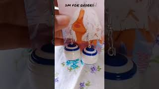 Quilling earrings diy handmade quillingart craft imbentos youtubeshorts youtube [upl. by Izzy]