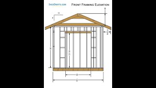 10x10 Gable Garden Storage Shed Plans Blueprints [upl. by Niala]