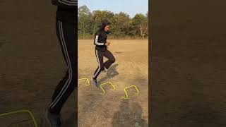 workout time running mini hurdles jump hurdles jump exercises athletics 400mhurdles [upl. by Franklyn]