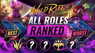 ALL ROLES RANKED Best to Worst  Wild Rift LoL Mobile [upl. by Philipa]