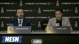 Brad Marchand Tuukka Rask Stanley Cup Final Game 6 Postgame Press Conference [upl. by Irrabaj484]