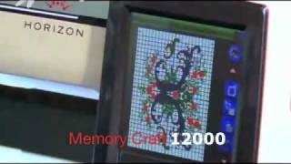 Janome Horizon Memory Craft 12000  New Features on show [upl. by Arikahc]