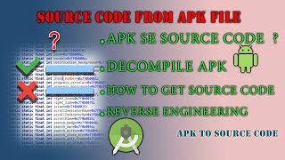 How to Decompile Apk  Reverse Engineering  Get source code from App [upl. by Kara-Lynn]