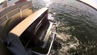 Ahlstrand Marine  Paddle Qwest Pedal Pontoon Boat wwwahlstrandmarinecom [upl. by Aseefan]