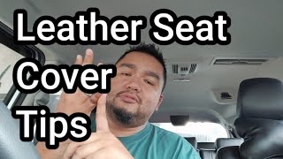 Leather Seat Cover Tips Before you Buy [upl. by Acirat]