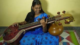 Nenjnile Nenjinile Song Veena Cover  Uyire  AR Rahman  Jiya Jalae Song Played In Veena With Notes [upl. by Naitsirk]