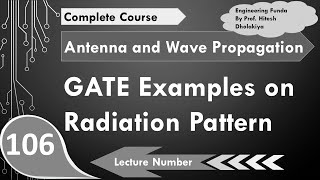 GATE example on Radiation Pattern of Dipole antenna in Antennas by Engineering Funda [upl. by Kelton723]