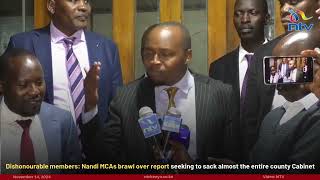 Dishonourable members Nandi MCAs brawl over report seeking to sack almost the entire county Cabinet [upl. by Eliath260]