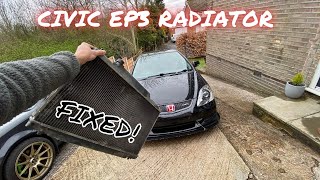 Changing radiator on civic type r ep3  NISSENS RADIATOR [upl. by Yk]