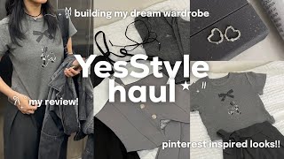 yesstyle haul 𐙚 ‧₊˚ cute uni outfit ideas pinterestinspired adding to my dream wardrobe [upl. by Della]