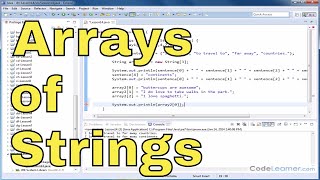 Java Tutorial  14  Arrays of Strings [upl. by Araf]