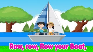 Row Row Row Your Boat With Lyrics And Action  Nursery Rhymes Box  Nursery Rhymes Songs [upl. by Airdua]