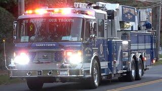 Tarrytown FD Car 2463 amp Tower Ladder 78 Responding [upl. by Kipp]