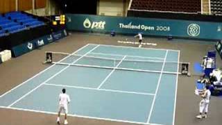 Marko amp Novak Djokovic Training Thailand Open 2008 [upl. by Aenotna79]