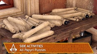 Assassins Creed Origins  Side Activities  All Papyri Puzzles [upl. by Lauber96]