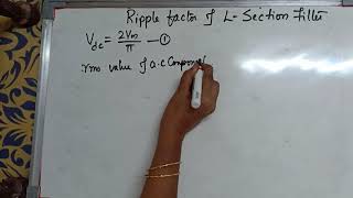 Ripple factor of Lsection filter [upl. by Nwahsit346]