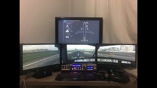 XPlane 11POV Camera  FFA320U  Departure from Rio de Janeiro  Triple Screen [upl. by Ilowell]