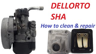 DELLORTO SHA CARBURETOR  HOW TO CLEAN AND REPAIR IT For most 50cc mopeds [upl. by Oleta401]