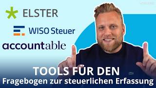 3 Tools für den Fragebogen zur steuerlichen Erfassung Accountable  WISO  Elster online [upl. by Kieran]