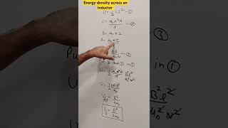 Energy per unit volume stored in an inductor  Energy density class 12 [upl. by Itsa]