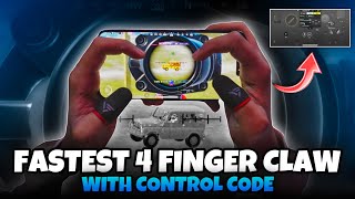 FASTEST AND EASIEST 4 FINGER CONTROLS IN BGMI WITH CONTROL CODE💥TipsTricks Mew2 [upl. by Anirba144]