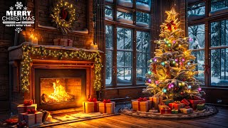 Peaceful Instrumental Christmas Music 🎄 Cozy Christmas Ambience 🔥 Crackling Christmas Fireplace [upl. by Camroc]