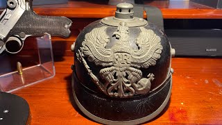 Video on my 1916 dated pickelhaube Very nice piece of ww1 german history [upl. by Nikita]