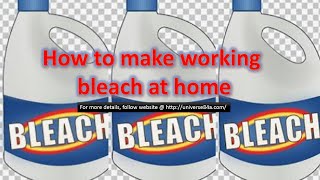 How to prepare Hypochlorite solution bleach NaOCl Most common Disisnfection [upl. by Eninaj]