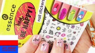 Test Essence Nail Sticker  naklejki na paznokcie  manicure z naklejkami [upl. by Ennasil254]