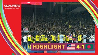 Malaysia 4  1 Bangladesh  Kelayakan AFC Asian Cup 2023 [upl. by Yecaj755]