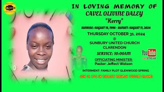 Funeral Service For Cavel “Kerry” Daley  Sunbury United Church Thursday October 31 2024  10am [upl. by Woodson]