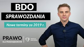 Sprawozdania BDO  kto i kiedy składa sprawozdania za 2019 [upl. by Kcirevam]