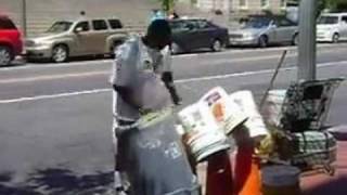 Washington DC Street Performer  Drums [upl. by Haiel416]