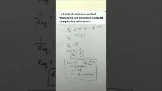 Identical resistance  Numerical on identical resistance connected in parallel  Series amp parallel [upl. by Atinaj]