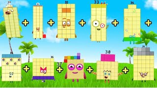 NUMBERBLOCKS THIRTIES CLUB  ADDITION OF NUMBERS FROM 30 UP TO 39  LEARN TO COUNT  hello george [upl. by Oneladgam]