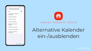 Alternative Kalender einblenden oder ausblenden  Huawei Android 10  EMUI 12 [upl. by Alcinia]