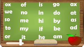 Two letter wordspreschool learningphonics for kids [upl. by Jannel]