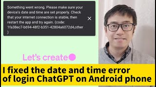 Fix ChatGPT error Something went wrong Please make sure your devices date and time are set properly [upl. by Seys]