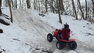 trx450r RAW winter clips [upl. by Eedya]