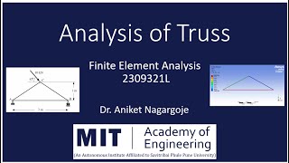 Truss Analysis A StepbyStep Guide Using ANSYS Workbench [upl. by Kilam]